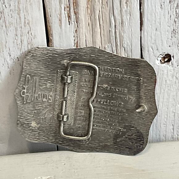 1986 National Finals Rodeo Hesston Belt Buckle Fred Fellows NFR 4th Edition - Picture 7 of 7